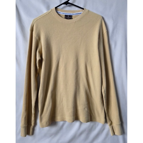 Steve & Barry's Other - Steve & Barry's Mens Y2K Waffle Knit Thermal Long Sleeve Shirt Yellow Medium